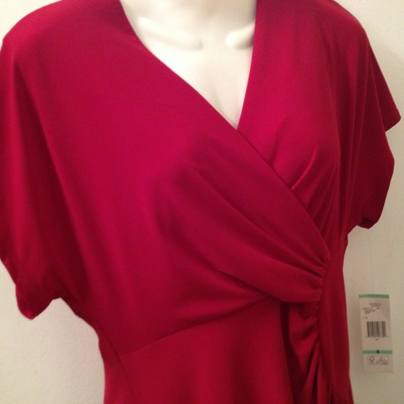 NWT EVAN PICONE RED DRESS STRETCH SIZE 6/8 - Picture 3 of 3